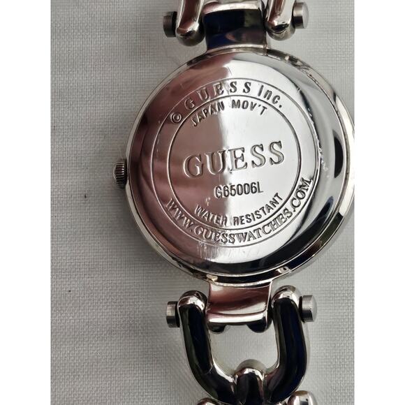 Vintage Guess Blue Dial Petite Quartz Cocktail Watch New Battery Running Nice main image 5
